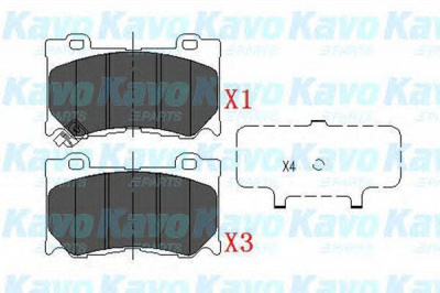 KAVO PARTS kbp6581 -  Комплект тормозных колодок, дисковый тормоз